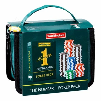 Travel Poker Set Waddingtons Number 1 Playing Cards - Image 1 of 4