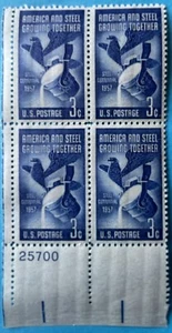 1957 US 3¢ Block Of 4 Stamps American Institute Of Architects #1089 MNH VF - Picture 1 of 3
