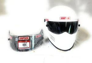 Simpson Bandit Racing Helmet with Devil Ray Shield, White, Size XXL, 7200051 - Picture 1 of 7