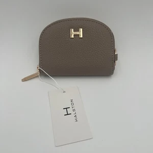 Halston Cartera Tarjetero Cuero Sintético Tostado con Llavero Nueva con Etiquetas - Imagen 1 de 13