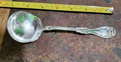 🔎ANTIGUO CUCHARÓN DE CREMA Y SALSA HANOVER PLATEADO c1901 Foto 1 de 4