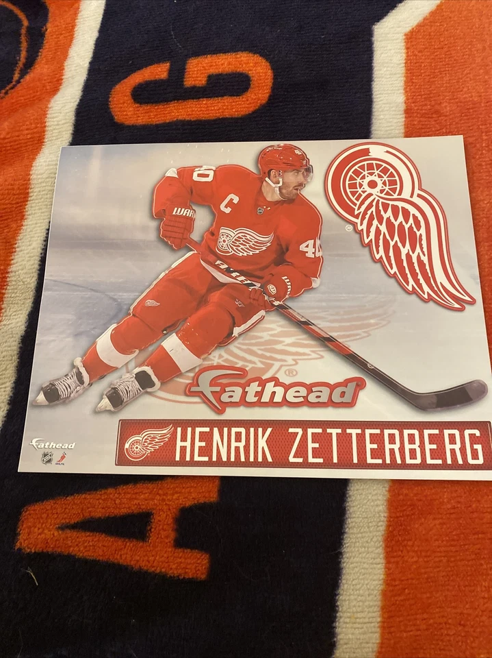 PÓSTER FATHEAD NHL/ROY/MVP—-HENRIK ZETTERBERG, Detroit Redwings, extremadamente raro Foto 1 de 4