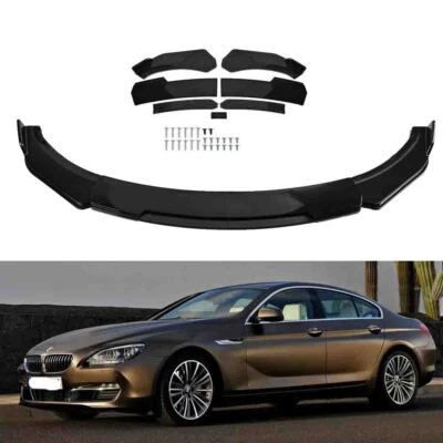 For BMW 640i 650i Coupe Series Front Bumper Lip Spoiler Splitter Glossy Black Foto 1 de 4
