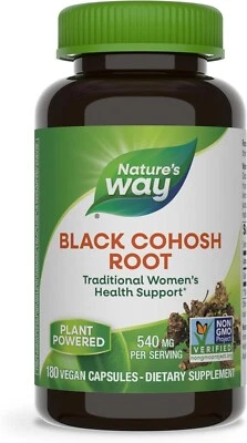Suplemento súper concentrado para menopausia Black Cohosh Root 540 mg, 180 cápsulas Foto 1 de 4