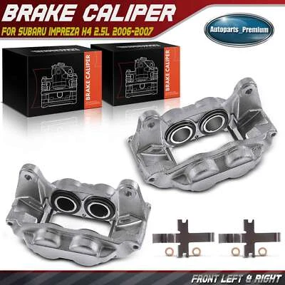 Pair Front Side Brake Calipers for Subaru Impreza 2006 2007 H4 2.5L 26292FE050 - Image 1 of 4