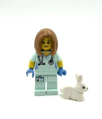 LEGO Veterinarian 71018 minifigure CMF Series 17 Rabbit Bunny - Image 1 of 4