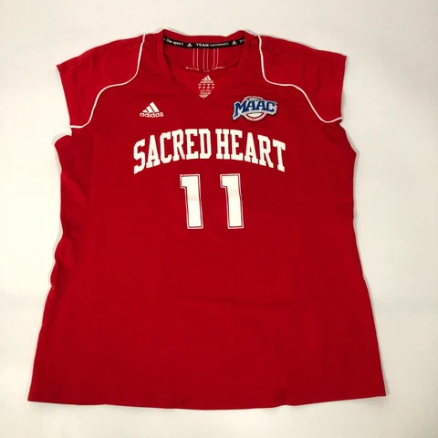 Sacred Heart Pioneers Womens Jersey Large Red White NCAA Volleyball MAAC #11 Cover