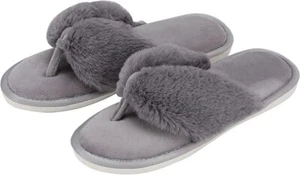 Women's Comfort Memory Foam Spa Open Toe Flip-Flops Indoor Outdoor Leisure - Picture 1 of 15