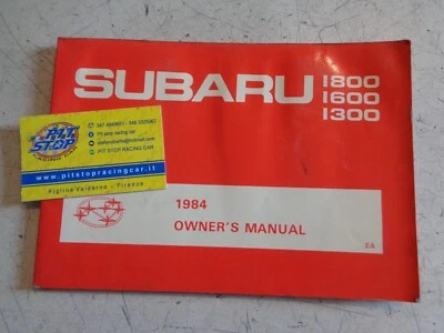 LIBRETTO USO E MANUTENZIONE SUBARU 1300 - 1600 - 1800 - ANNO 84 - IN INGLESE - Immagine 1 di 2