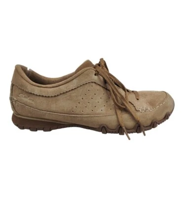 Skechers Mujer Motociclistas Curbed Tenis Zapatos Marrón 49336 Cuero Y2K Talla 8.5 Foto 1 de 4