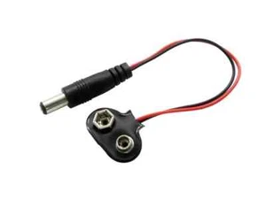 9V Battery Snap Clip Male DC Power Plug jack Arduino Connector to 2.1mm DC Plug - Picture 1 of 3