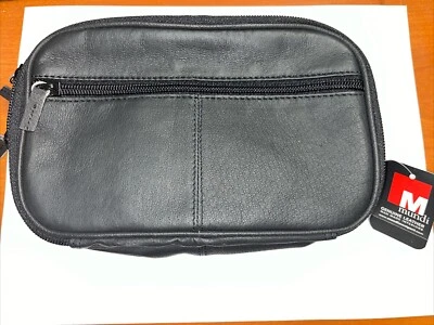 Riñonera vintage Mundi de cuero negro -V Foto 1 de 4