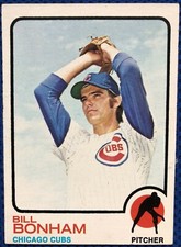 1973 TOPPS #328 BILL BONHAM (CHICAGO CUBS) BASEBALL CARD EX-MT / NM