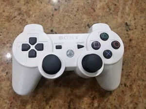 Original Zubehör Hersteller Sony PS3 Weiß Dualshock 3 Controller PlayStation 3 *GETESTET* - Bild 1 von 3