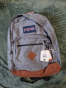 jansport city view backpack Leather Bottomed *Classic Style!* - Picture 1 of 11