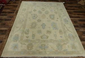 8'x10'5" New Neutral Fine Peshawar Oushak Hand knotted wool Oriental area rug - Picture 1 of 9