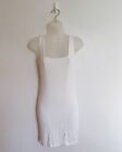Asos Vest Dress Bodycon Structured Piped Stitching White Size 8 New With Tags