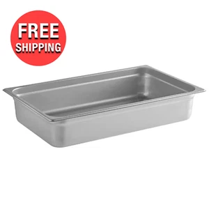 Commercial Kitchen Full-Size 4" Deep Stainless Steel Steam Prep Table Food Pan - Picture 1 of 4