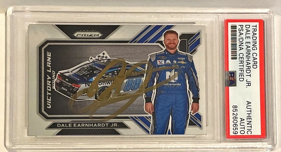 2023 Panini Prizm Dale Earnhardt Jr NASCAR Racing Signed Auto Card #VLB1 PSA/DNA - Image 1 of 1