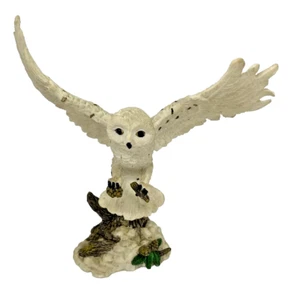 Snowy White Majestic Owl Home Decor Ceramic Beautiful Statue Large 8x8 - Picture 1 of 7