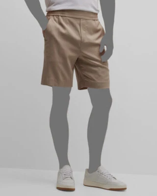 $225 Vince женщин бежевый хлопок отпуск эластичный пояс шорты размер M - Изображение 1 из 4