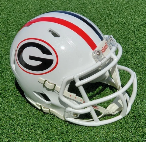 GEORGIA BULLDOGS 2023 RECRUIT HYPE PROTOTYPE WHITE FOOTBALL MINI HELMET Cover