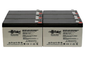Raion 12V 9Ah UPS Battery For Tripp Lite SMART1400NET 9a - 6 Pack