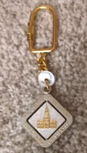 Vintage Independence Hall Liberty Bell Philadelphia Schlüsselanhänger Souvenir PA - Bild 1 von 2