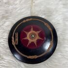 Beautiful Large Vintage Black & Red Carved Mexico Souvenir Wood Yo-Yo 4.5”