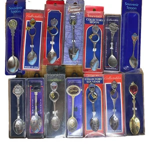 Lot of 29 Vintage Souvenir Collector Spoons from Various Places and States New - Picture 1 of 8