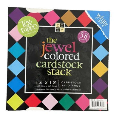 DCWV The Jewel Colored Cardstock Stack Textured 48 Sheets 12" x 12" - Image 1 of 4