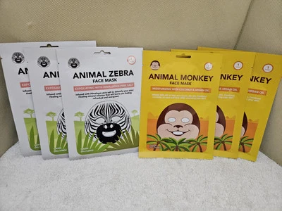 Mascarilla Facial Cuidado de la Piel Set 3 Exfoliantes Cebra, 3 Mono Hidratante 6 Mascarillas Total Foto 1 de 4