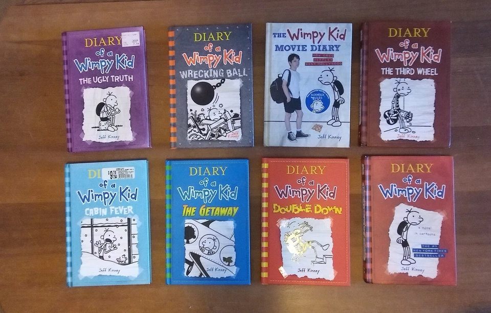Дневник слабака Джефф Кинни HB книга лот из 8 1-х изданий HB амулет иллюстрации - Изображение 1 из 4