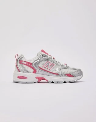 U530RSB New Balance 530 Athletic Shoe - White / Silver Metallic / Dragonberry - Image 1 of 4