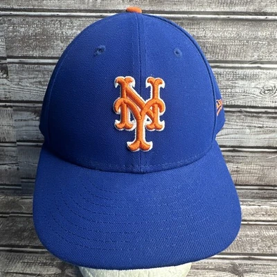 New York Mets New Era 59FIFTY Fitted Hat On-Field Low Profile Game Royal 7 5/8 - Image 1 of 4
