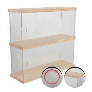 Acrylic Display Box Collectable Shelf Storage Holder Doll Rack Transparent - Imagen 1 de 12