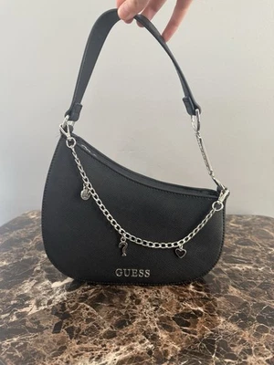 GUESS Black Zip Shoulder Bag - Image 1 of 4
