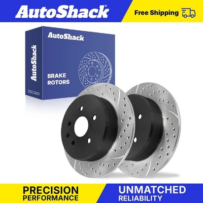 Rear Drilled Slotted Brake Rotors for Lexus SC430 GS300 GS430 IS300 GS400 - Image 1 of 4