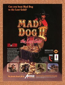 1994 Mad Dog II The Lost Gold Sega CD Original Advertisement / Retro Promo v1