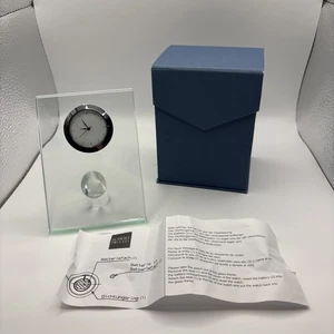 Reloj Pisapapeles Escritorio Vidrio Cristal Moderno Minimalista Oficina Decoración Reloj - Imagen 1 de 12