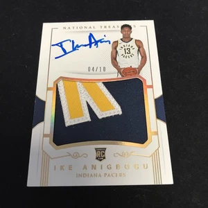 2017-18 National Treasures Ike Anigbogu Patch Gold RC Auto #04/10 Pacers - Picture 1 of 2