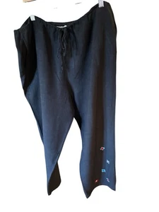 Pantalones informales XL Chicos talla 3 rayón algodón lino con bordado en una pierna Zia - Imagen 1 de 9