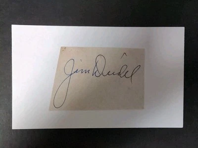 Jim Deidel Signed Autograph Cut New York Yankees Tough Signature - Image 1 of 2