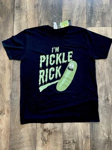 Rick and Morty Men’s  Shirt Adult XL Black Pickle Rick Adult Swim New - Picture 1 of 7