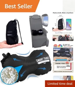 Aufblasbares Lendenwirbelstützkissen für Flugzeug & Büro | Kompaktes Reisekissen - Bild 1 von 11