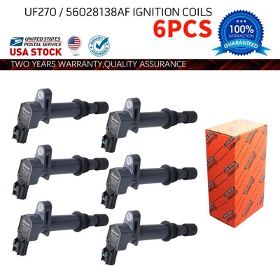 For 2006-2007 Mitsubishi Raider 4.7L V8  6PCS IGNITION Coils OE UF270/56028138AF - Image 1 of 4