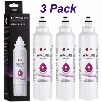 PACK 3 LT800P Fit LG LT800P Repuesto Refrigerador Filtro de Agua Sellado EE. UU. Foto 1 de 4