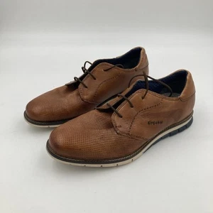Bugatti Herren Braun Leder Schnürschuhe Größe EU 44 UK 9,5 Komfortsohle - Bild 1 von 18