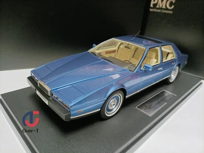PMC 1:18 Aston Martin Lagonda 1986 Silver Blue Four Door Luxury Sedan Model - Image 1 of 4