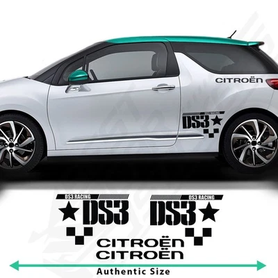 Calcomanías adhesivas adhesivas de vinilo para coche deportivo para Citroën DS3 Side Racing - Imagen 1 de 3